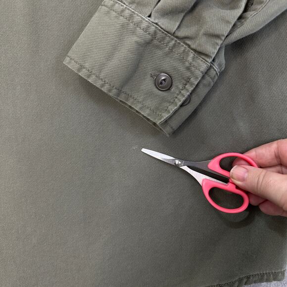 Levi's Shirt Mens XL Button Up Two Horse Brand Army Green Long Sleeves Collared - Picture 5 of 8